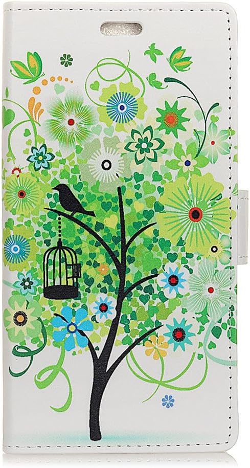 coque Alcatel 5V Phone Case,Painted pattern Flip Wallet Case for Alcatel 5V-Green tree