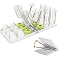YOTIME Baby Bottle Drying Rack with Drainer, Foldable & Space Saving Drying Rack for Baby Bottles, Nipple and Accessories, White