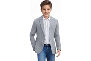 SZZMMER Boys Blazer Lightweight Sport Coat Formal Wedding Kids Jacket for Boy Summer Casual Jacket
