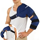 SuzziPad Shoulder Ice Pack Wrap for Rotator Cuff, Baseball Pitchers &amp; Arm | Adjustable Elbow Ice Sleeve for Discomfort &amp; Muscle Relaxation, Reusable Cold Pack for Softball, Baseball &amp; Recovery, Large