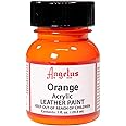 Angelus Acrylic Leather Paint For Shoes, Sneakers, Leather, Canvas, Furniture, and More - 1 fl oz, Orange