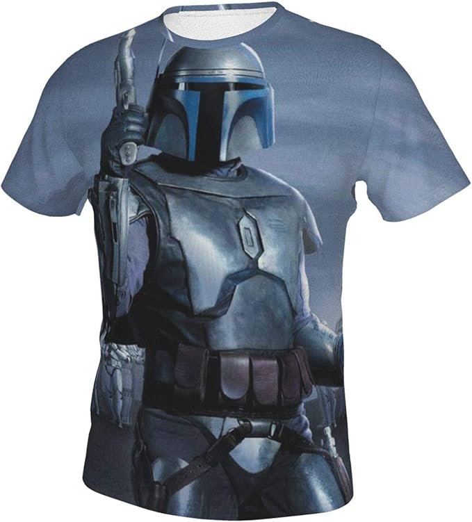 Amazon.com: Star Wars Men's Double-Sided Printed T-Shirt, 100% Polyester, Soft and Comfortable 