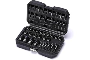 CASOMAN 3/8" Drive Bolt & Nut Extractor Set, Heavy Duty Screw Extractor Kit with Adapter and Pin for Removing Damaged Rusted 