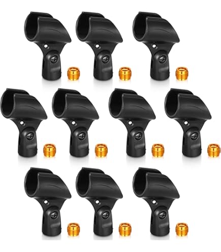 16 Pieces Universal Microphone Clip Holder With 5/8 Inch Male To 3/8