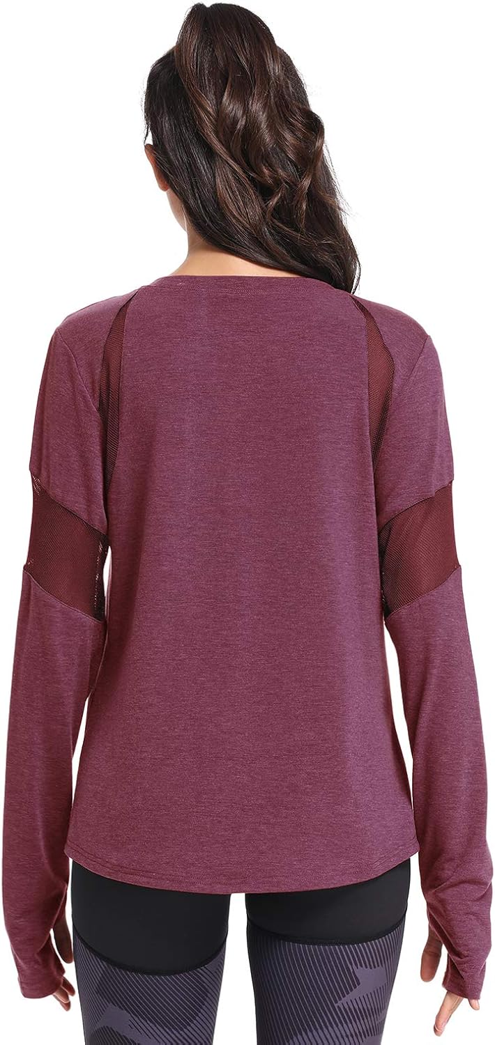 Muzniuer Womens Long Sleeve Workout ShirtsPlain Long Sleeve Tshirt for