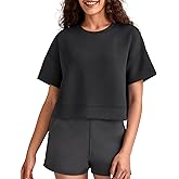 G4Free Smoofit Modal Soft Boxy Tee Shirts for Women Short Sleeve Drop Shoulder Crew Neck Basic Tops Casual Lounge