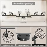 Dehobo Adjustable Spot Light Fittings E14 Black Ceiling 6 Way Kit view 3