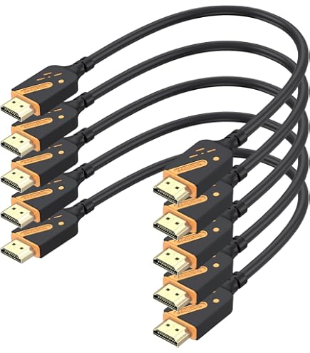 Cavo HDMI corto, confezione da 5, 3 m, cavo maschio 4K a 60