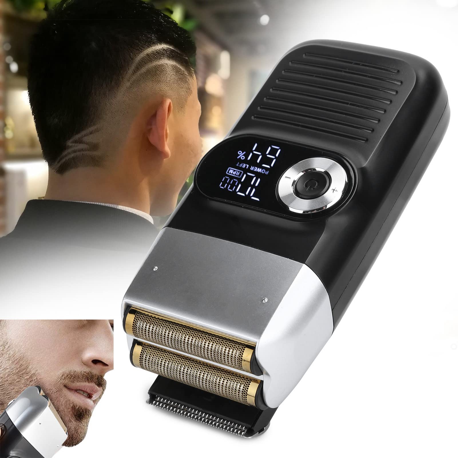 Sonew Electric Foil Shaver with LCD Display, Rechargeable Battery, 2 in 1 Design for Men's Beard and Head, Unisex, Fast Charging, Double-Mesh Foil, Hypoallergenic