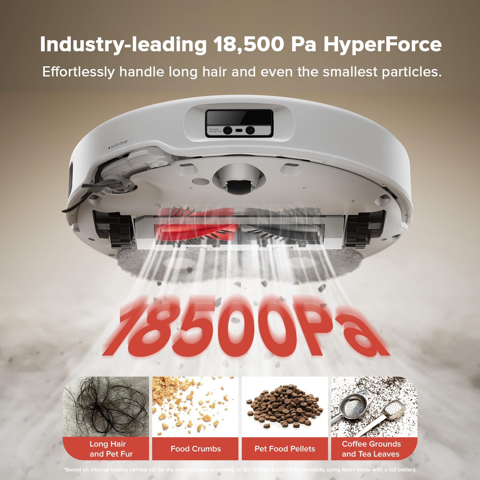 roborock Qrevo Curv Robot Vacuum Cleaner with Mop, 18,500 Pa, Zero-Tangling, FlexiArm, AdaptiLift Chassis, Liftable Brush&Mops, 75°C Hot Water Mop Washing, Intelligent Dirt Detection&Voice Assistant