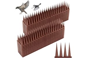 Quunoot Bird Spikes, 20 Pack Bird Deterrent Spikes for Squirrel Cat Raccoon Animal, Pigeon Spikes for Outside Fences and Roofs to Keep Birds Away