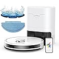HONITURE Robot Vacuum and Mop Combo,Q6 SE Robot Vacuum Cleaner with Self-Emptying,3500pa Max Suction Laser Navigator Robotic Vacuum with Smart Mapping,180 Mins Run-Time,App Control,Ideal for Pet Hair