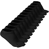 Bencailor 6/12/32Pairs Women Toe Socks Five Toe Cotton Socks Ankle Sock with Toes Separated for Women Men Athletic Running