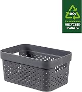 CURVER Infinity Dots Rectangular Storage Boxes Set of 4 4.5 L Grey view 2