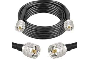 XRDS -RF RG58 Coax CB Cable 20FT, 50 Ohm with PL-259 UHF Male Connectors – Flexible & Durable Coaxial Cable for CB Radio, Ham Radio, Antenna, SWR Meter, SDR