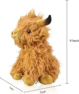 CREJOHY Highland Cow Plush Toy 11in Soft Fluffy Cuddly Bear Kids Gift view 7