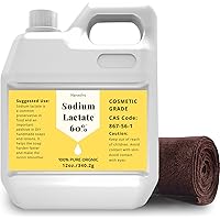 12 Ounce Sodium Lactate for Soap Making & Lotions, Premium Sodium Lactate Liquid, 60% Concentration, Cosmetic Grade, Moisturi