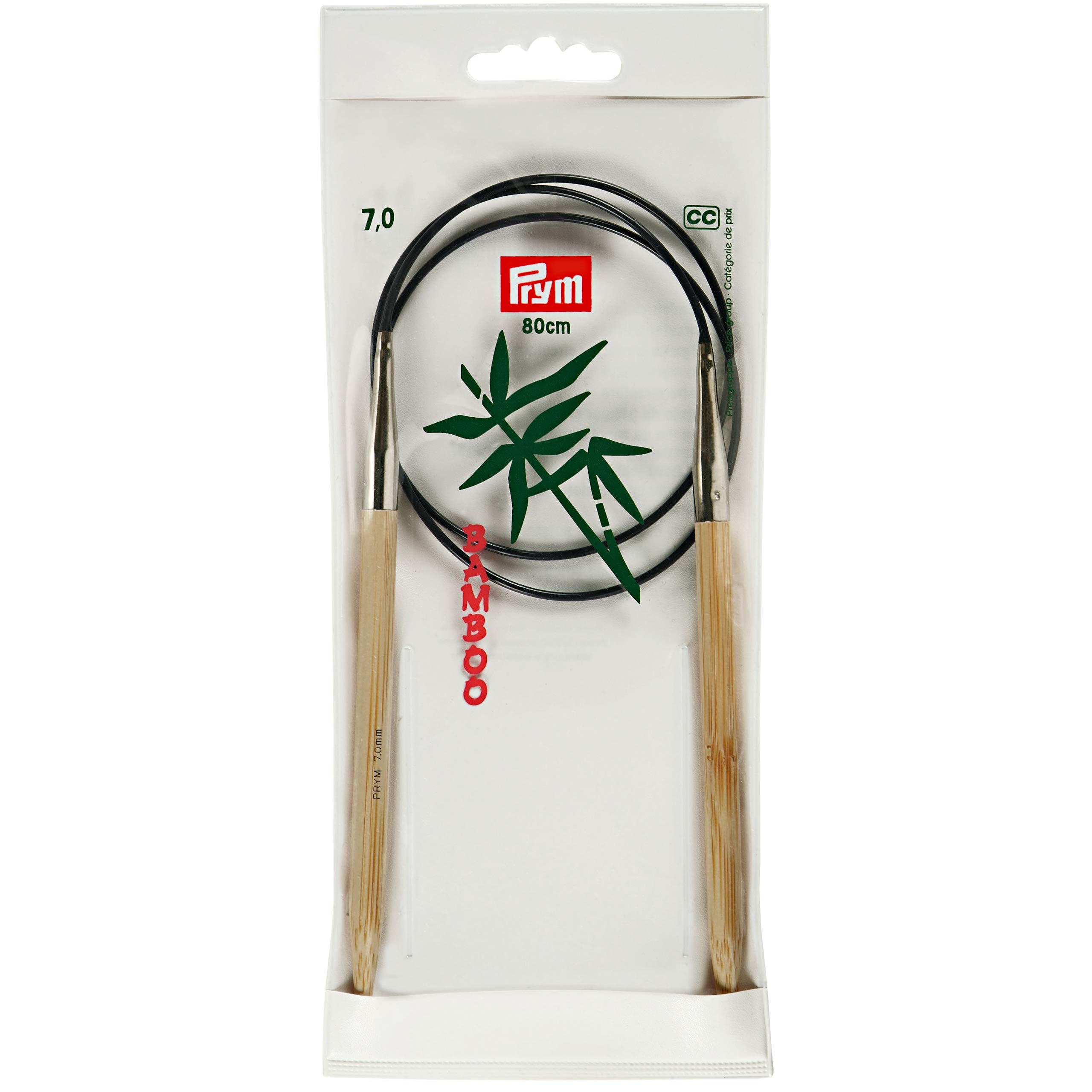Prym 80 cm x 7 mm Circular Knitting Pins, Bamboo