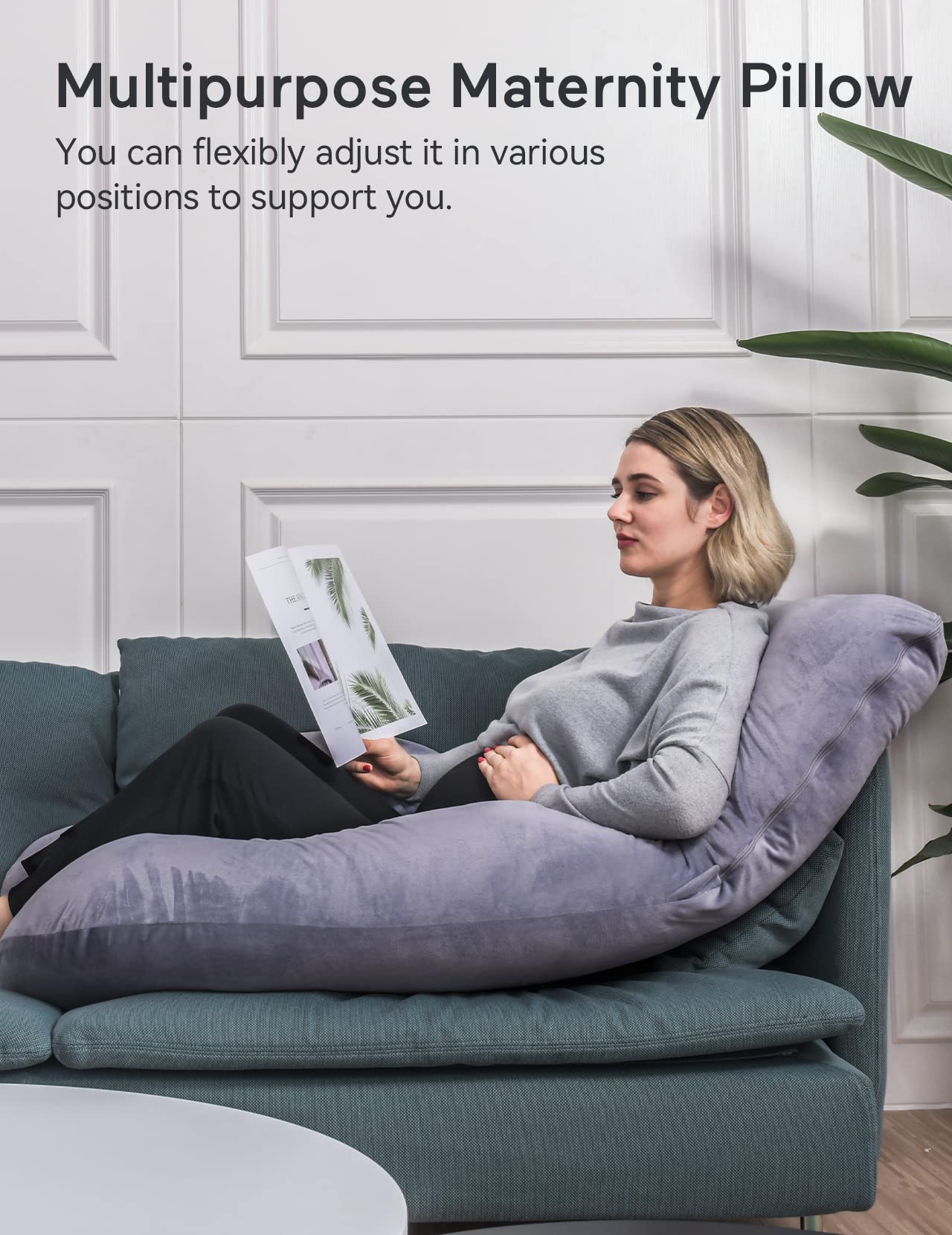 Momcozy Pregnancy Pillows for Sleeping Postpartum Recovery Essentials Kit, U Shaped Full Body Maternity Pillow, 57 Inch Pregnancy Pillow, Labor Delivery Mom Care Kit