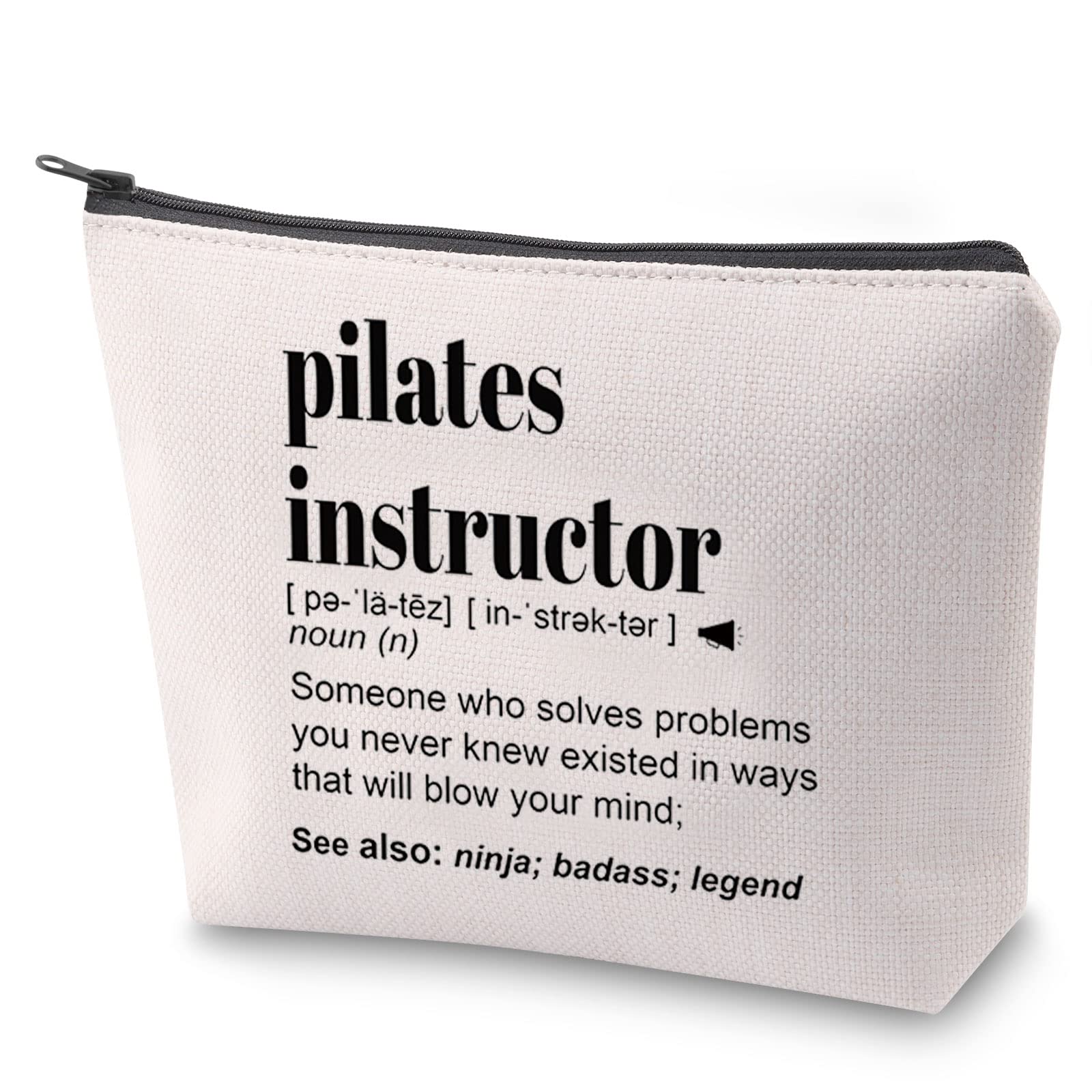 Pilates Instructor Survival Kit - Coach Trainer Appreciation Gift, Definition Makeup Bag With Zipper