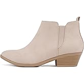 Soda “CHARMER” ~ Women Pointed Toe Elastic Gore Low Heel Ankle Bootie with Zipper Closure