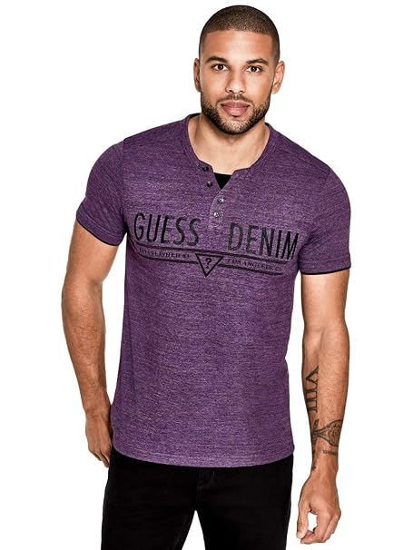 GUESS Factory Mens Dane Marled Logo 