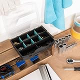 Navaris Plastic Storage Box - Stackable Organizer with Adjustable Dividers view 5