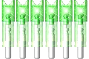 Lzwow Lighted Nocks for Crossbow Led Illuminated Archery Nocks for Arrows with 7.62mm/.300" Arrow Nocks for Hunting-6 Pack