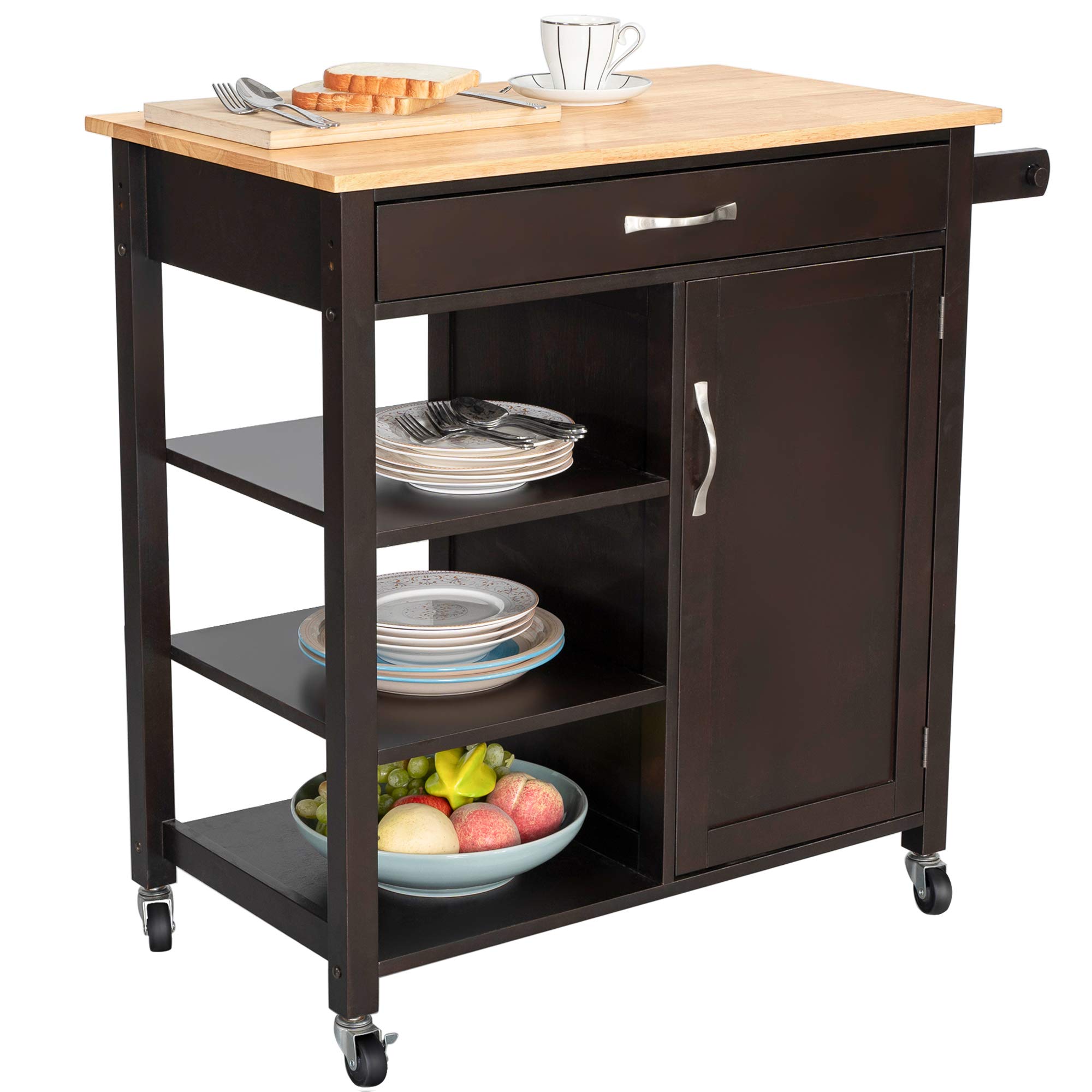 Buy Bizroma Rolling Kitchen Island Kitchen Cart with Wheels, Butcher