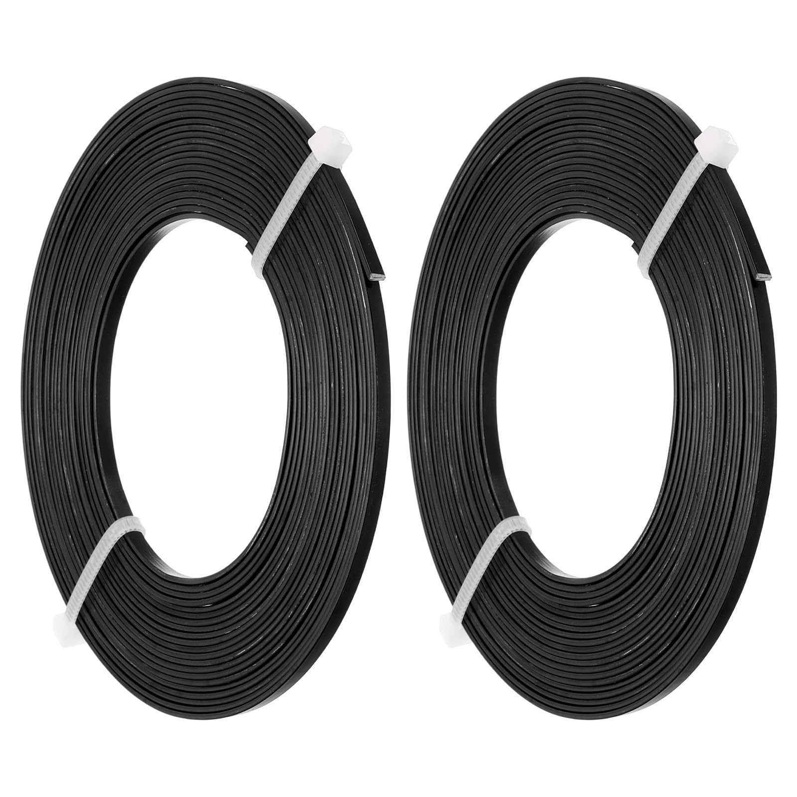 PATIKIL 18 Gauge 3mm Wide Aluminium Flat Wire, 16.4Ft 2 Roll, Black