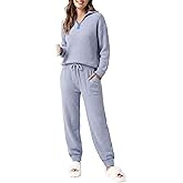 DAVID ARCHY Warm Pajamas for Women Fleece Lounge Sets Winter Fuzzy Cozy Soft Comfy Long Sleeve Pj Sleepwear Hooded Loungewear