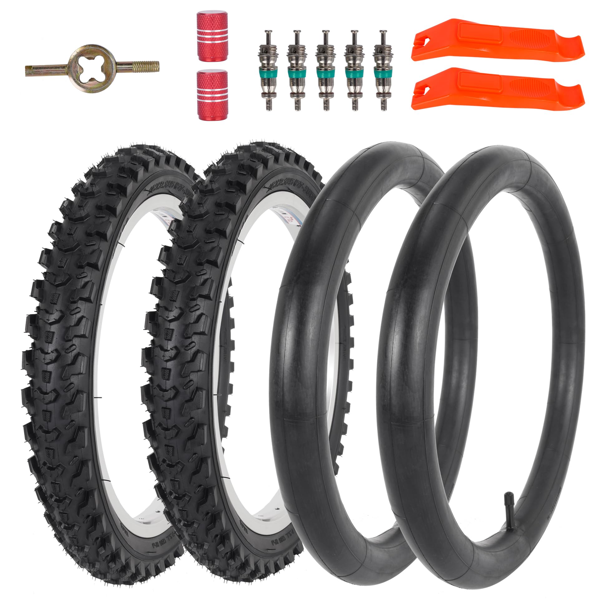 Photo 1 of WEIYINGSI 16X2.125/57-305 Kids Bike Tires, 16 Inch Foldable Bike Tire and Tube Set for Mountain, Off Road, Daily Road Conditions - 2 Pack