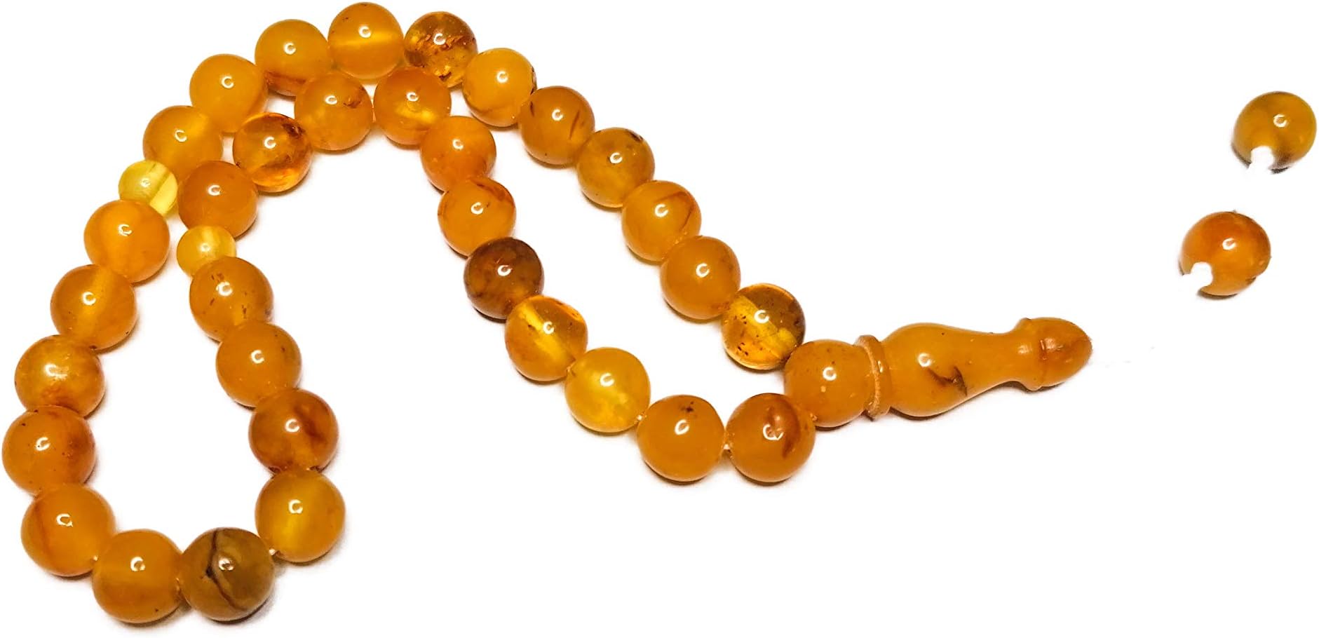 Natural Baltic Amber Stone Islamic Prayer 33 Beads Tasbih Misbaha Rosary Tasbeeh Bernstein bursztyn Bernstein
