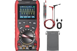 IMARS 3-in-1 Handheld Oscilloscope Multimeter with Signal Generator, 12MHz Bandwidth 50MSa/s Portable Digital Oscilloscope Multimeter, True RMS Auto-Ranging, 1500mAh Battery for Electronics Repair