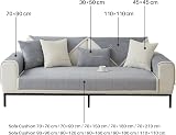 Topchances Sofa Slipcover Milky Velvet Grey 90x210cm Non-Slip Dog Cat Pet Cover view 2