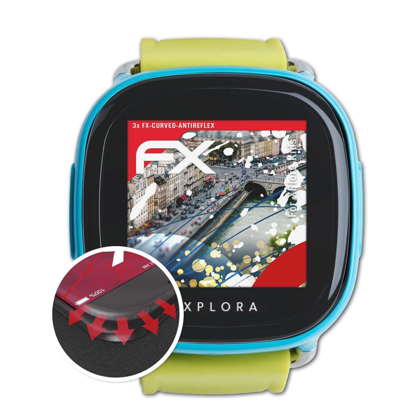 atFoliX Anti-Choque Lámina Protectora de Pantalla Compatible ...