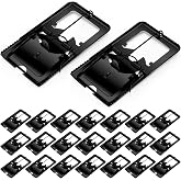 Qualirey 24 Pcs Classic Metal Rat Traps Reusable Mouse Trap Humane Effective Snap Rat Killer that Work for Indoor Outdoor Mice Voles and Small Rodents Control(Black)