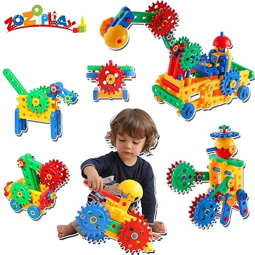 ZOZOPLAY STEM Learning 110 Piece Gears Set Educational Engineering