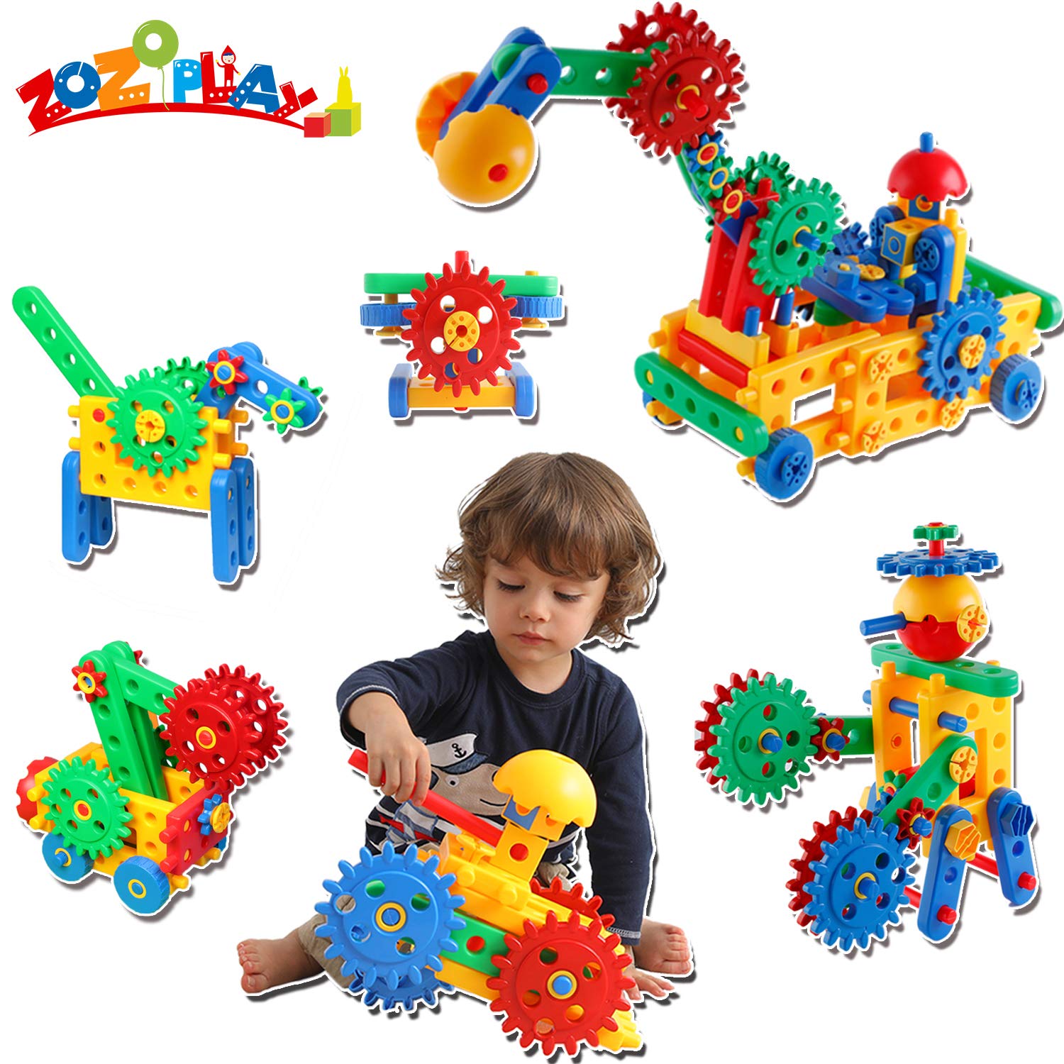 ZOZOPLAY STEM Learning 110 Piece Gears Set Educational