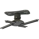 Kanto P101 Universal Projector Ceiling Mount, Black - Fits Most projectors and Supports up to 22lbs - Extends 9&rdquo; to 12&rdquo; Using Supplied Extension Tubes