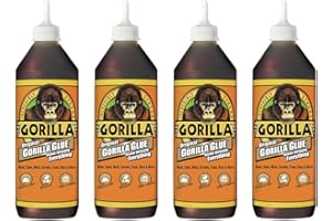 Gorilla Original Waterproof Polyurethane Glue, 36 ounce Bottle, Brown, (Pack of 4)