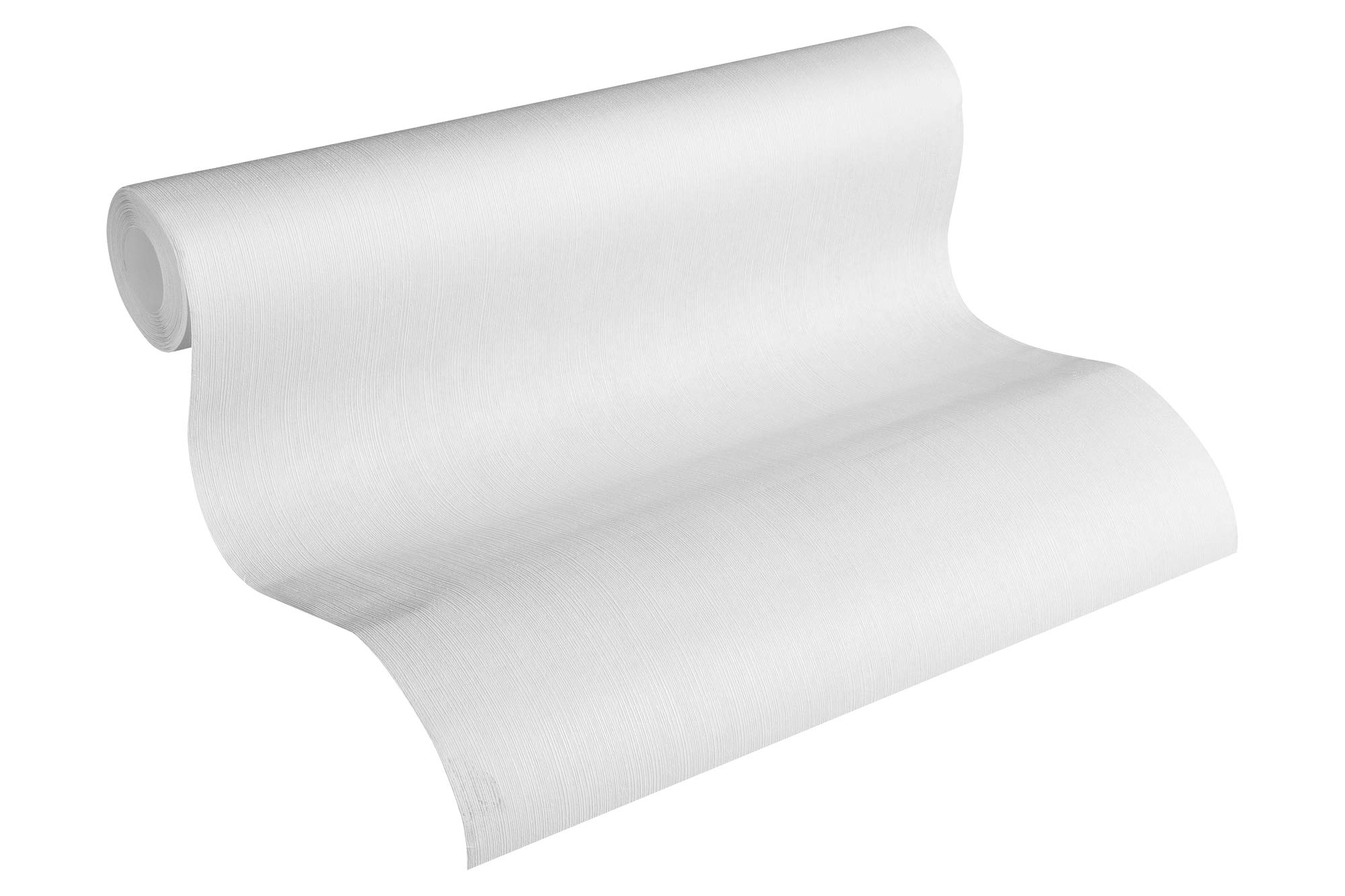 A.S. Création 320061 32006-1 Paintable Non-Woven Wallpaper 10.05 m x 0.53 m White Made in Germany