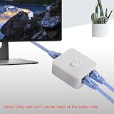 CERRXIAN 2 Port RJ45 Network Switch Splitter Selector Box 100M Plug and Play view 5
