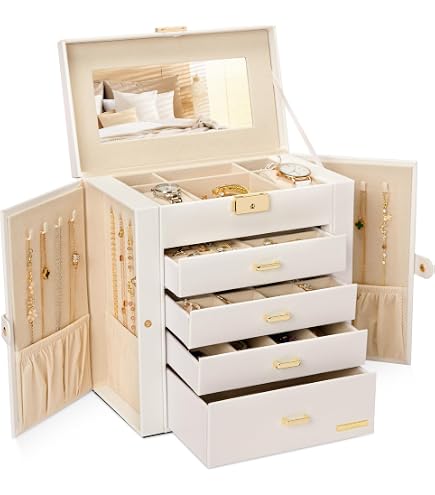 Amazon.com: KAMIER Jewelry Box for Women, 6-Layer Large Jewelry