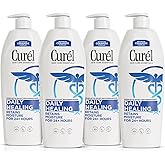 Curel Daily Healing Body Lotion for Dry Skin, Dermatologist Recommended Hydrating Body Lotion with Advanced Ceramides Complex, 20 Oz, Pack of 4