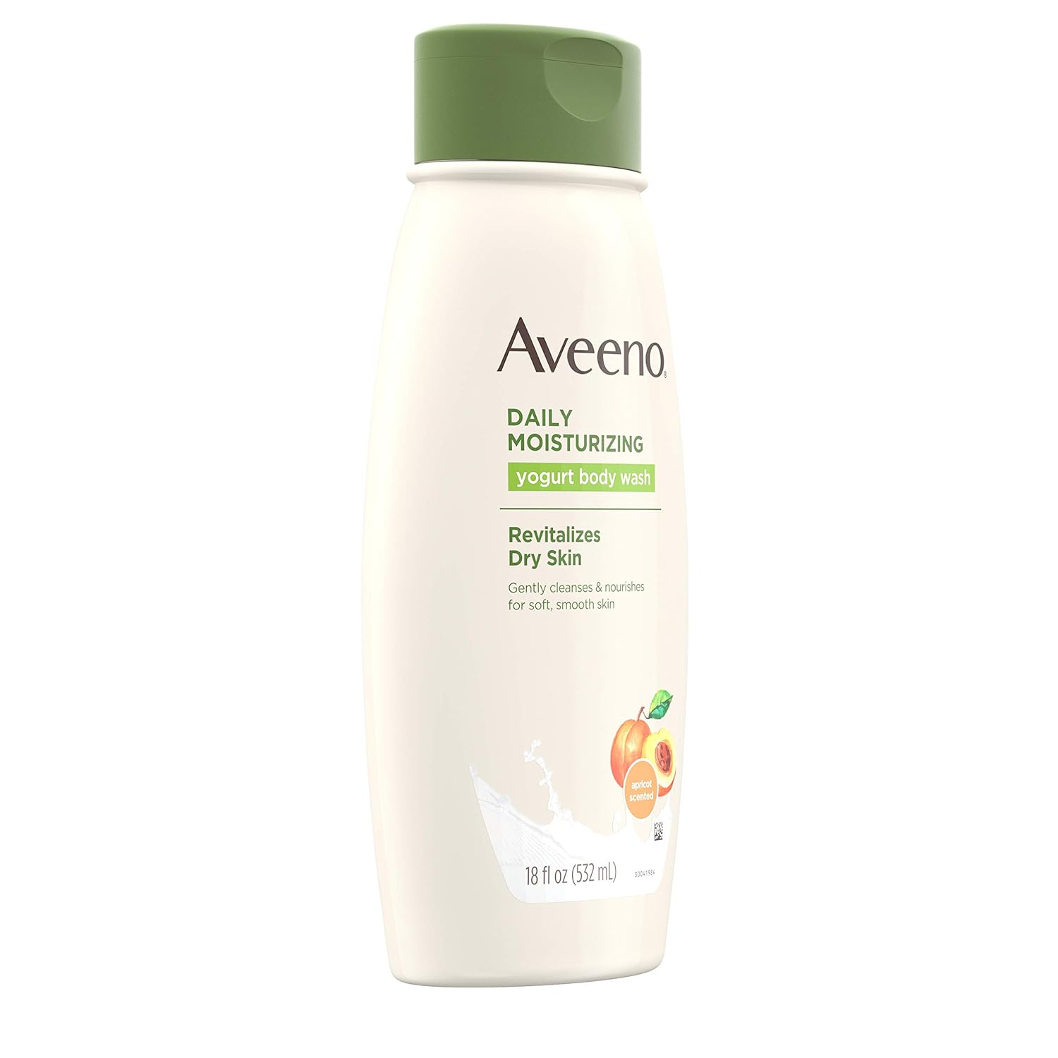 Aveeno Daily Moisturizing Yogurt Body Wash with Soothing Oat & Apricot Scent, Gentle Soap-Free Body Cleanser for Dry Skin, Dye-Free & Hypoallergenic, 18 fl. oz : Beauty