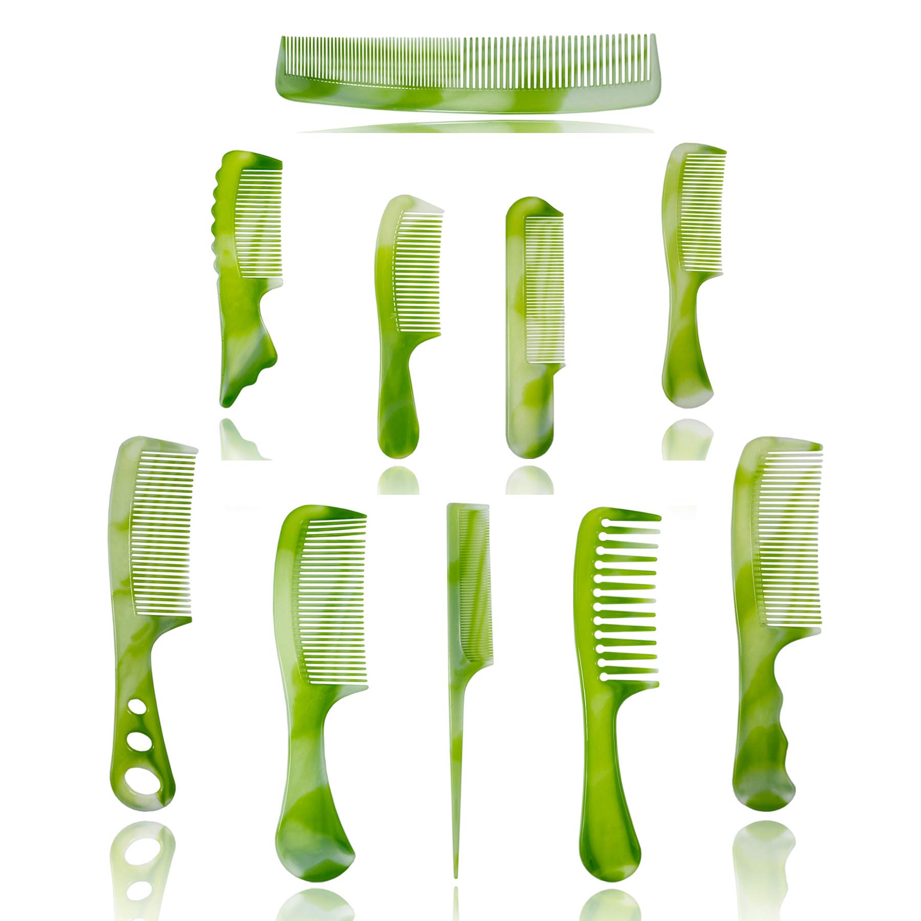 Photo 1 of 10 Pcs Hair Combs, Comb Set, Hair Combs for Women and Men, Coarse, Fine Dressing Comb