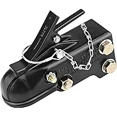 METOWARE 2-5/16" Heavy Duty Channel-Mount Adjustable Trailer Coupler, Capacity 15,000LBS