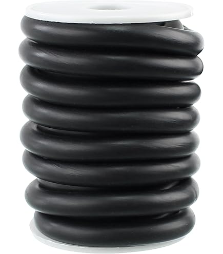 CleverDelights - Cordino In Gomma Buna Solida, Diametro 3/4", 10 Piedi, Nero, Resistente A Oli E Calore - Foto 10