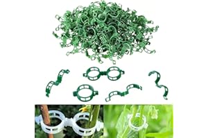 AOEMSMEISN Plant Fixing Clips, Plastic Clips for Securing Plants, Garden Clips for Climbing Plants, Upgrade Plant Support Clips Reusable Garden Clips for Grape and Vine Vegetables (100, Green)